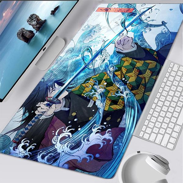 

mouse pads & wrist rests anime demon slayer pad large non-skid carpet gaming mousepad lapkeyboard mat office desk manga