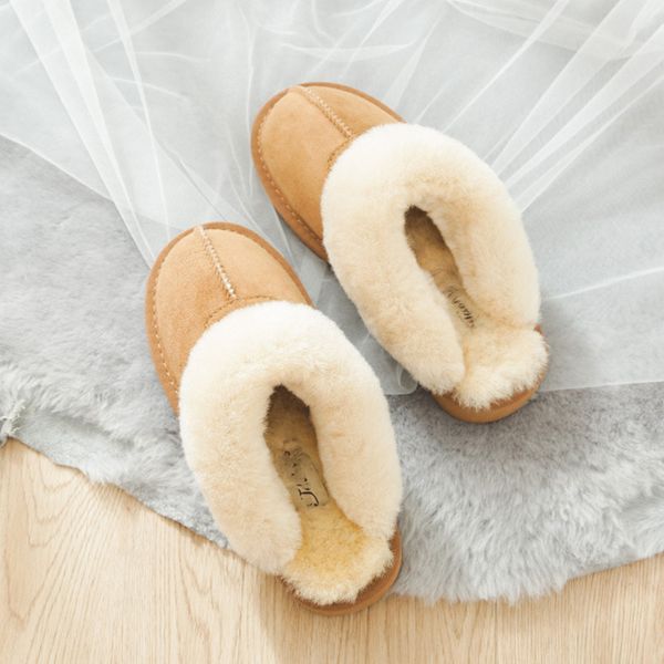 

stunning women natural sheepskin home slipper winter women indoor slippers fur slippers wool flip flops slipper lady home shoes k722, Black