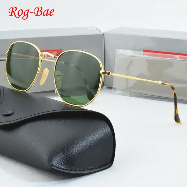 

new glass hexagon glass fashion sunglasses men designer male classic women mirrors sunglasses driving, Silver