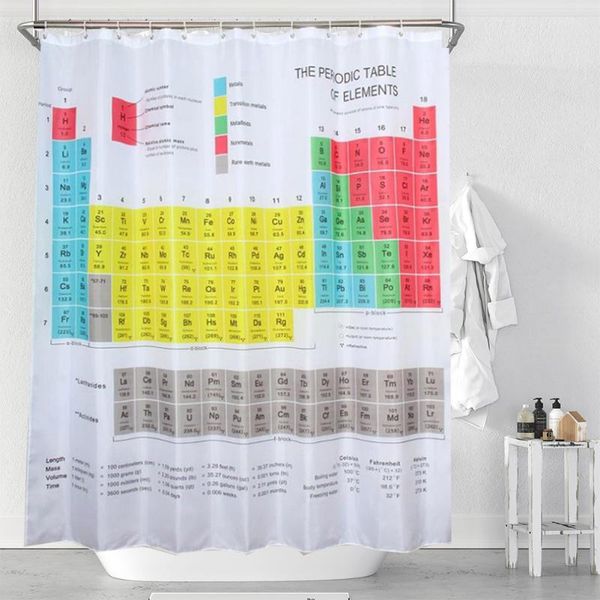 

shower curtains waterproof periodic table of the elements curtain mouldproof polyester washable bath decor 180*180cm