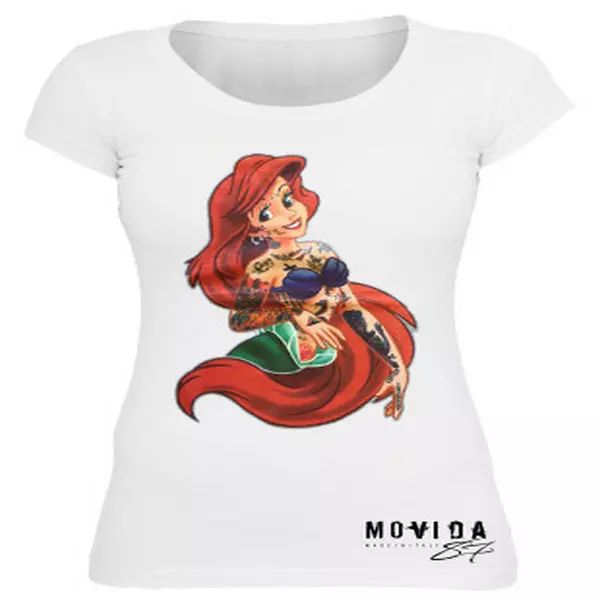 

T-Shirt Lady NightLife 87 single princess, White;black