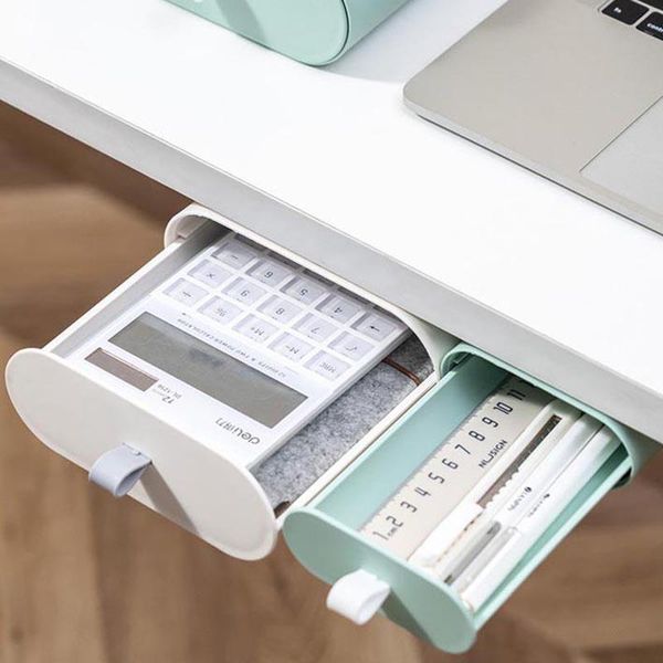 

storage drawers drawer organizer box desk self stick pencil tray hidden deskfor school kitchen