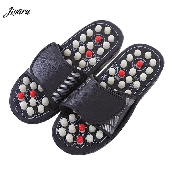 

slippers 2021 massage foot shoes chinese acupressure therapy rotating men feet care non slip, Black