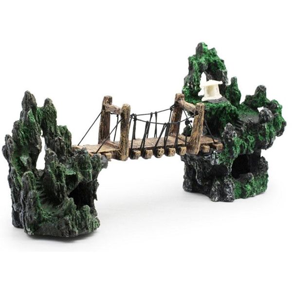 

rope bridge mountains aquarium fish tank ornament decoration decorations