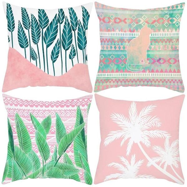 

pillow case 45cm x colorful tropical plants cases sofa seat office bedroom soft cushion cover home decorative pillowcases