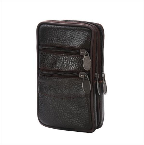 

double zipper mens fanny waist bag pack male coin purse pu leather waterproof casual mobile phone man packs bags