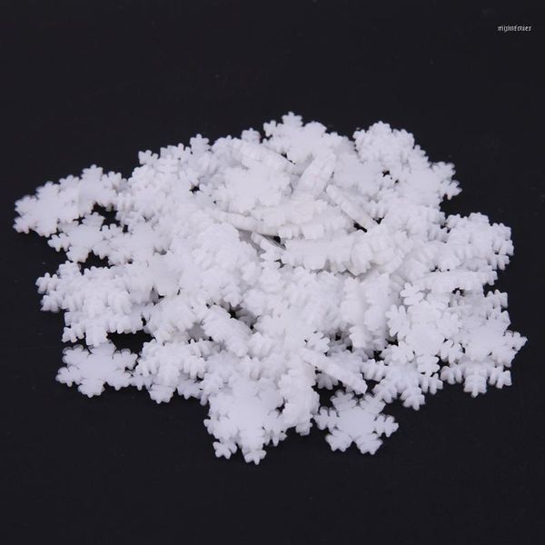 

christmas decorations 100pcs plastic snowflake pendant scrapbooking ornaments for home year supplies1