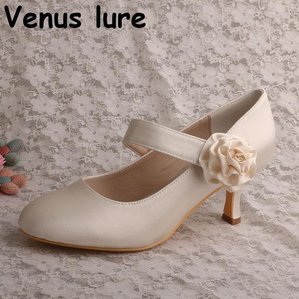 

dress shoes ivory white flower court with hook mary jane women med heels closed toe, Black