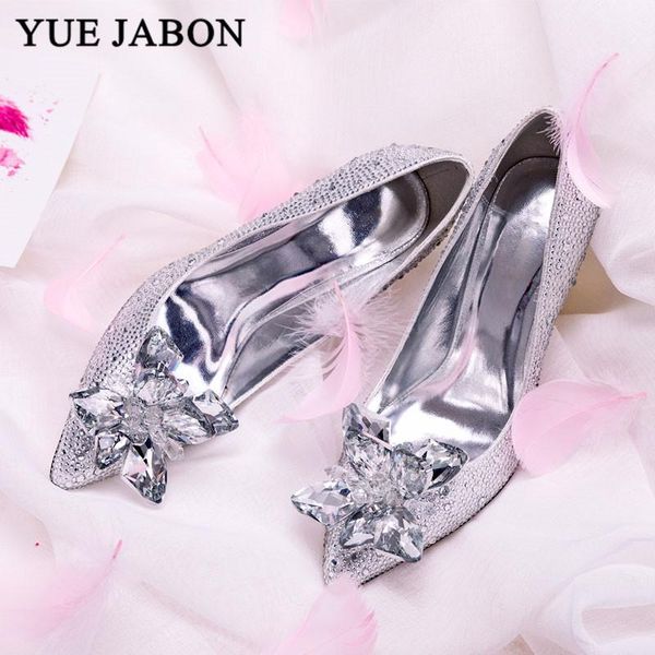 

dress shoes cinderella crystal silver red gold rhinestone wedding bridal pointed high heels stiletto 2021, Black