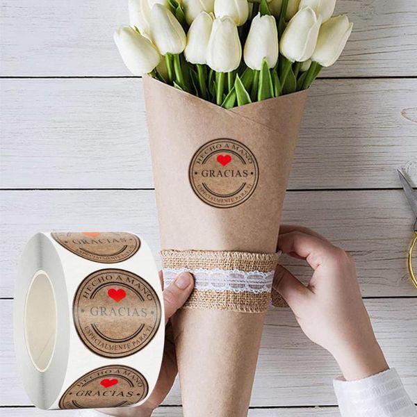 

gift wrap smooth surface 500pcs/roll lovely holidays daily labels stickers diy scrapbook sticker practical for book