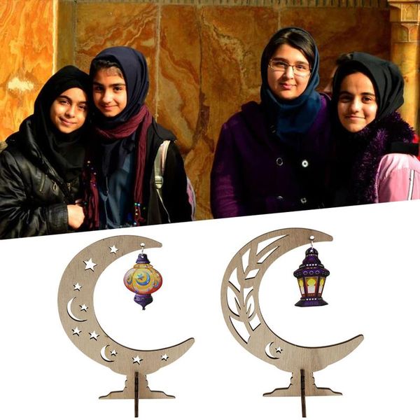 

decorative objects & figurines set diy wooden pendants ornaments creative wood craft ramadan festival ornament party decorations kids gifts