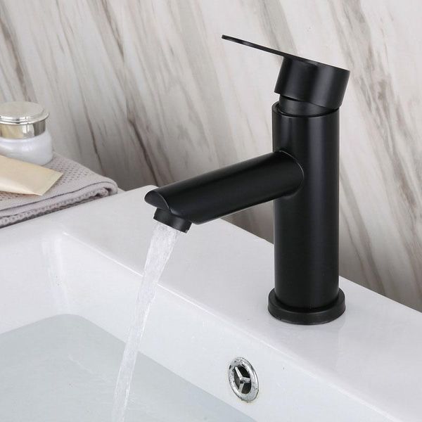 

bathroom sink faucets matte black basin faucet single handle stainless steel and cold water tap