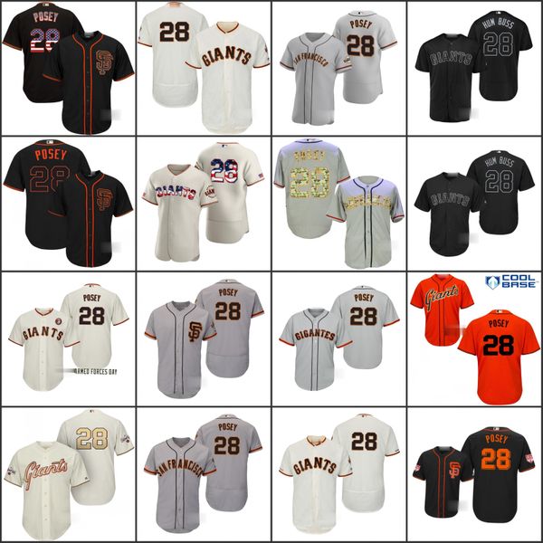 

san francisco giants men 28 buster posey red womenyouth jersey, Black;red