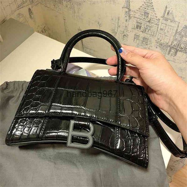 

bags designer designer 2022 balencaigas's handbags women's small bag spring summer hourglass crocodile handbag leather single shou
