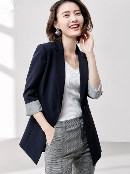 

women's suits & blazers kmetram women's jacket woman spring 2021 streetwear blazer women and jackets office vintage coat chaqueta, White;black
