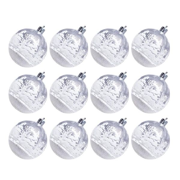 

party decoration 12 pcs 6cm christmas hanging ball ornament pendant balls transparent favor supplies