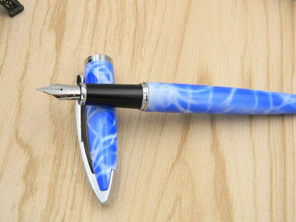 

fountain pens jinhao 156 gift metal calligraphy sky blue silver pen