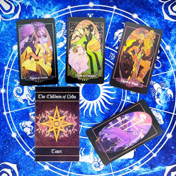 

the children of litha tarot cards prophecy divination deck english version entertainment board game 78 sheets/box