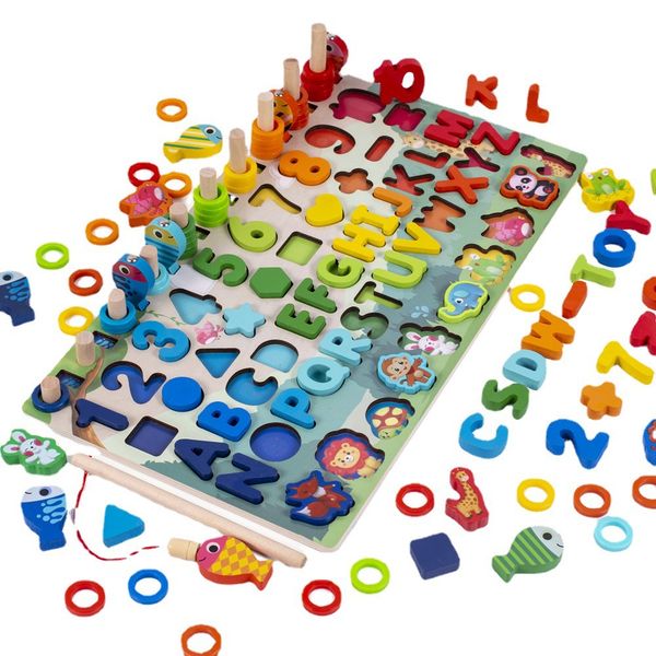

Math Educational Blocks Toys Teaching Aids Figure Matching Puzzle Preschool Geometry Digital Toy Kids Gift W3