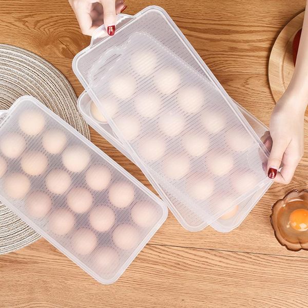 

storage bottles & jars 18 grids space saving dustproof easy clean large capacity kitchen refrigerator non slip home box drawer design freshn