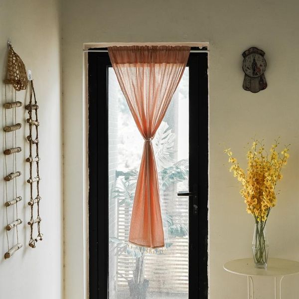 

curtain & drapes yanyangtian striped partition for living room cloth door wear rod double-open