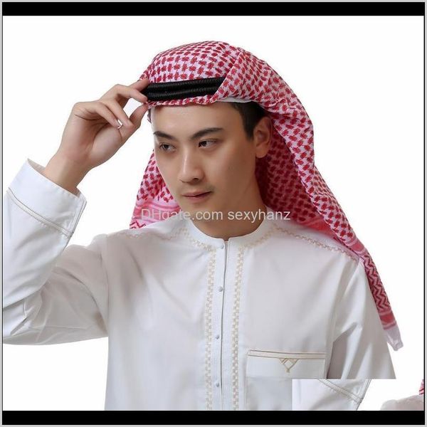 

ethnic clothing apparel fashion shemagh agal men islam hijab islamic scarf muslim arab keffiyeh arabic head cover sets a, Red