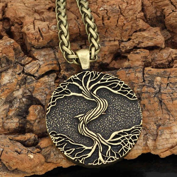 

nordic viking tree of life pendant necklace jewelry, Silver