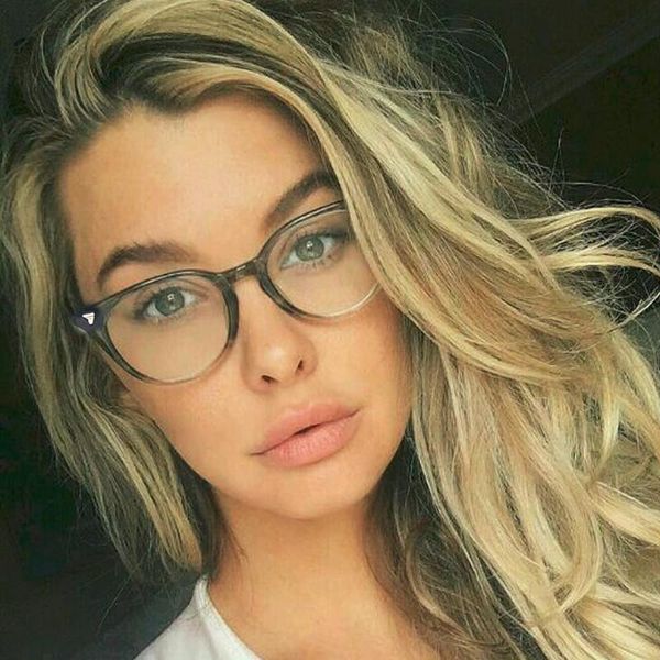 

fashion sunglasses frames mclexn spectacle classic women round eyeglasses frame men nail decoration optical glasses reading, Black