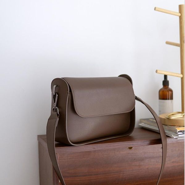

leather small square bag retro wide shoulder strap messenger one-shoulder armpit handbags luxury designer bags