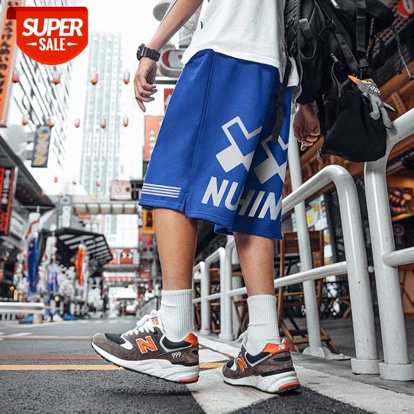 

street hip hop hiphop terry shorts male oversize flow sports five-point pants #h39c, Black