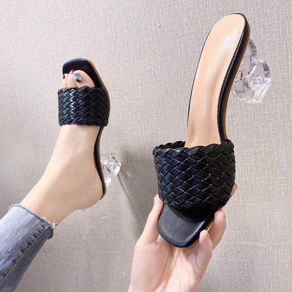 

heelssummer holiday women slippers outdoor sandals female lady shoes high quality, Black