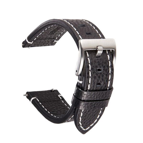 

watch bands watchbands 18mm/19mm/20mm/21mm/22mm band strap retro calf leather genuine straps belt quick release pin watchband, Black;brown