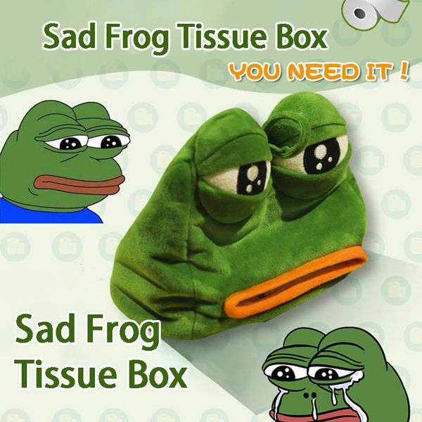 

tissue boxes & napkins cute cartoon sad frog box napkin holder home office toilet decorative paper container deskstorage