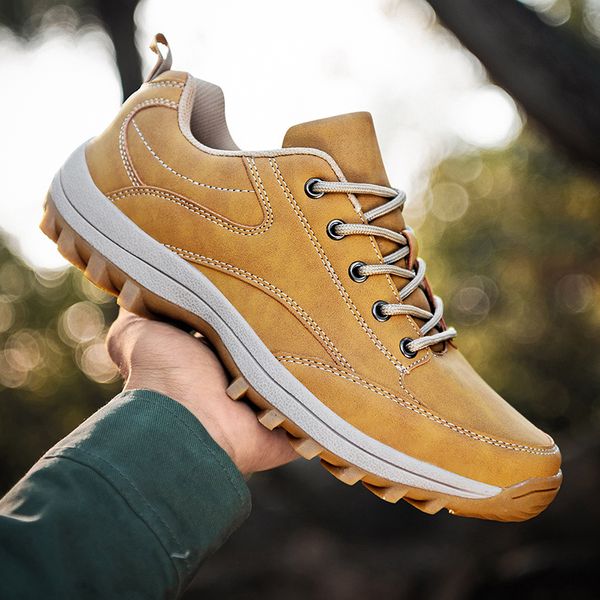 

Men Shoes 2021 Spring Wide Feet High Instep Mountaineering Sports Shoes Lightweight Thick-soled Comfortable Vulcanized Shoes, Black