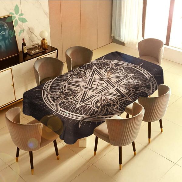 

table cloth the mysterious goth with a fivepointed star barbecue picnic home party