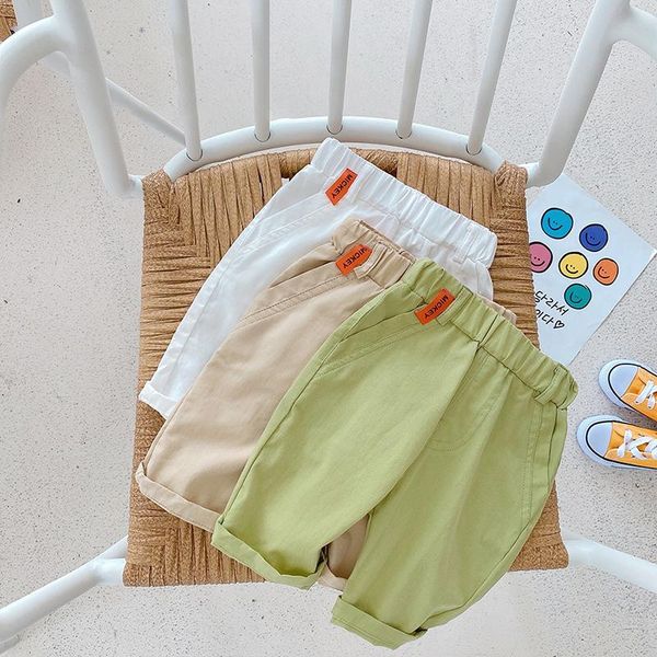 

summer kids pants korean casual smile loose trousers, Blue
