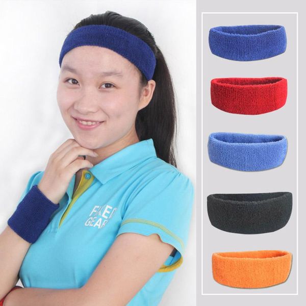 

cotton towel cloth sports sweatband yoga hair bands head sweat headband safety, Yellow;black