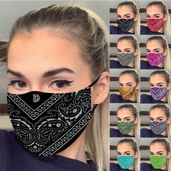 

mask cashew flower adjustable ear hanging printed protection washable cotton