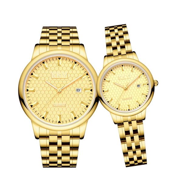 

wristwatches kky brand creative golden briquette design quartz men women watches relogio masculino luxury wrist female male clock, Slivery;brown