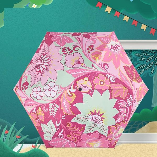 

umbrellas flower fragrance sunny rainy umbrella wind resistant folding household coating 2021 lovely anti-uv windproof manual open
