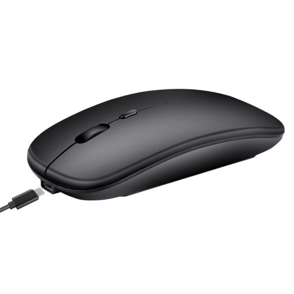 

dual-mode wireless 2.4g silence ultra-thin practical computer (black, charging style) mice
