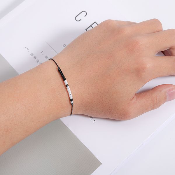 

morse code bracelets matching couple miyuki jewelry adjustable rope custom name bracelet for women sister, Golden;silver