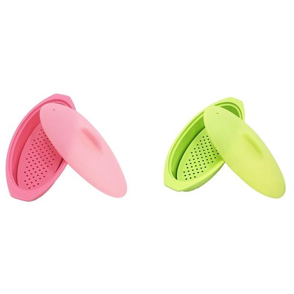 

pans kitchen gadgets creative silicone steamed fish bowl steamer microwave oven with lid