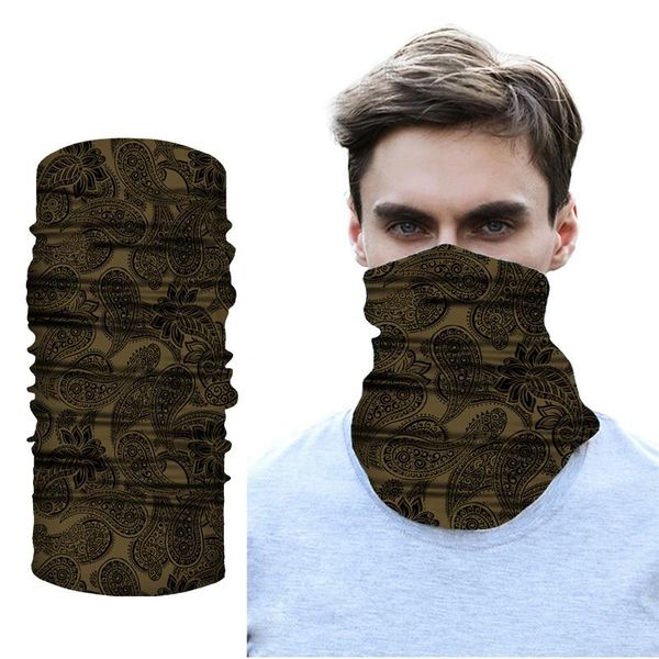 

men women bandana riding neck gaiter outdoors seamless magic scarf windproof cycling sport headscarf headband buffs caps & masks, Black