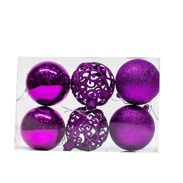 

party decoration 6pcs/lot 6cm christmas tree decor ball bauble xmas hanging navidad decorations for home gift