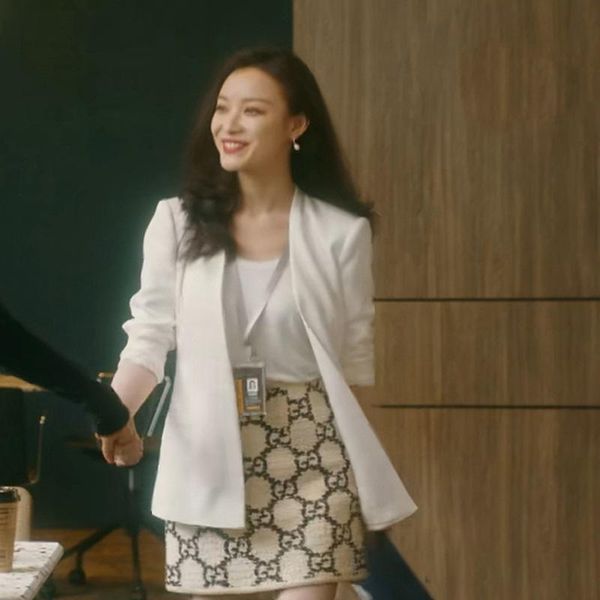 

women's suits & blazers the golden age ni zhu suo suo's spring dress of 2021, White;black