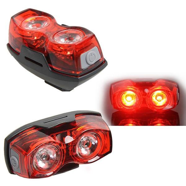 

bike lights ly bright bicycle cycling 2 led flashing lamp safety back rear tail sd669