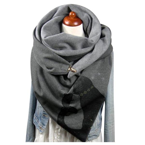 

scarves autumn winter warm scarf womens fashion casual printed soft wrap shawls ladias echarpe female, Blue;gray