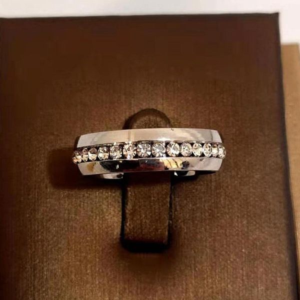 

vintage crystal wedding rings for women men cz zircon engagement love couple ring fashion jewelry gift anillos, Slivery;golden