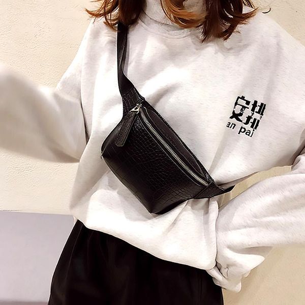 

waist bags alligator women bag solid messenger chest for crossbody lady pack pu leather handbag cross body female